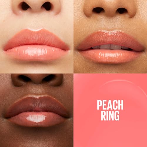 Image of MAYBELLINE New York Lifter Gloss Hydrating Lip Gloss with Hyaluronic Acid, Peach Ring, Sheer Peach, 1 Count