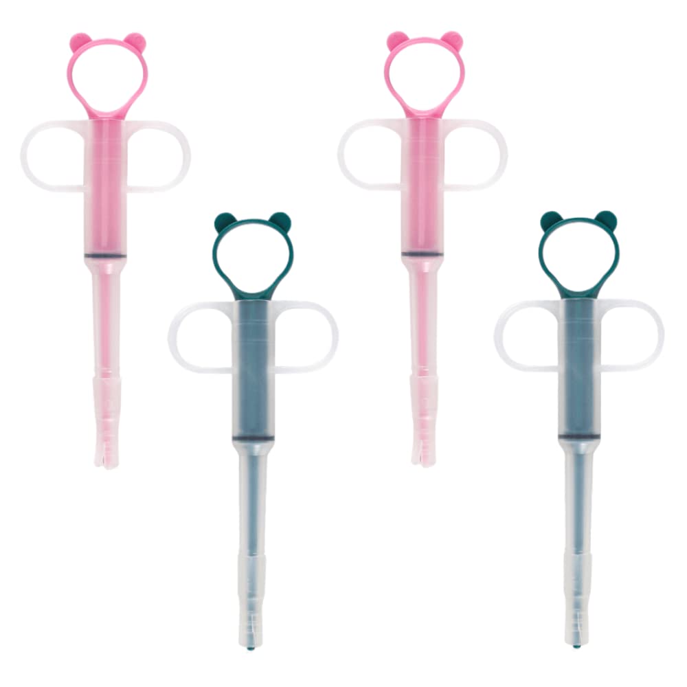 pegzherx 4 PCS Cat Pill Dispenser Pet Piller Tablet Syringe Pusher Pill Gun Dispenser Animal Silicone Medicine Feeder Feeding Accessories for Small Cats Dogs