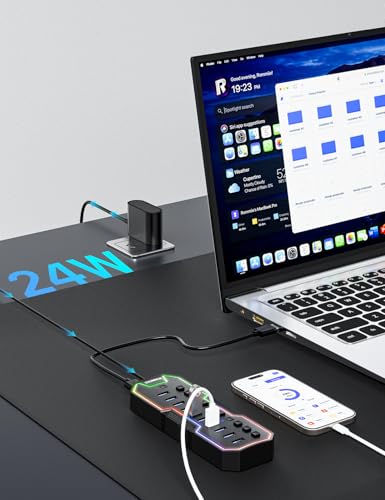 Hub USB alimenté 10 ports USB 3.0 pour PC Surface Pro et Mac - 6