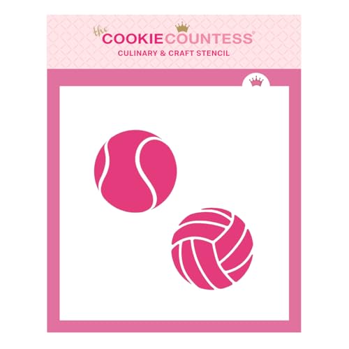 Tennis and Volleyball Stencil