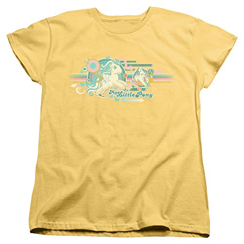 My Little Pony Womens T-Shirt Retro Stripes Banana Tee, Xl #TOP16