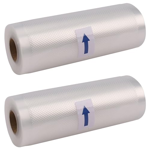 Spourita 2X Sellador Texturizado Sous Vide Saver Roll Bolsas de Vacío Almacenamiento de Cocina Alimentos - 15X500cm