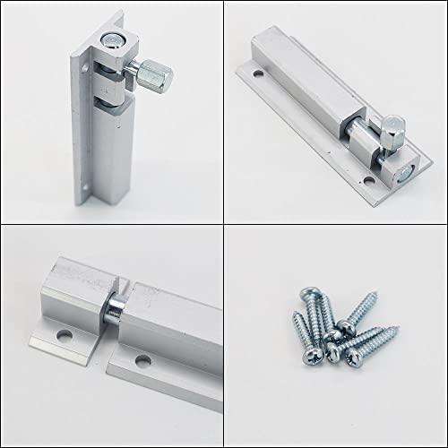 scottchen Pro 96mm Slide Door Look Bolt Latch, Barrel Bolt with Aluminium Alloy Base Solid Steel Latch Core - Image 4