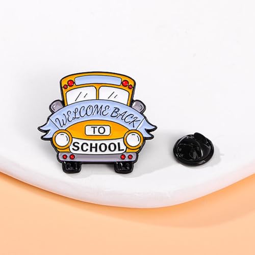 Image of Back to School Pins for Student Teacher Pins Bulk Back to School Gifts for Students Cute Back to School Brooches Enamel Lapel Pins for Backpack Clothes Teacher Brooch Pin Back to School Accessories-4
