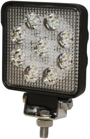 New Genuine Ecco E92006 LIGHT Square Work Light 9 LED's 12/24V 1450 Lumen Aluminum with Mounting Hardware