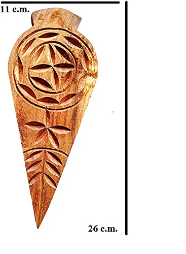 Image of Made in india Thekua Mould /Khajoor Mould (Thekua Sanecha) Pack of 1 Piece Big Size and 1 Small Size (Medium) (Mould 1, Extra Small)