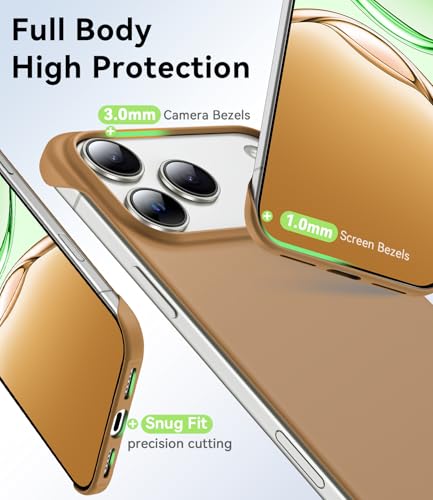 Coque iPhone 17e rigide fine en polycarbonate mat Moka sans cadre GRECAZO