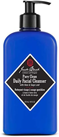 Jack Black - Pure Clean Daily Facial Cleanser, 16 fl oz â€“ 2-in-1 Facial Cleanser and Toner, Removes Dirt and Oil, PureScience Formula, Certified Organic Ingredients, Aloe and Sage Leaf