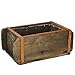 Produktbild UNUS Garden alte Ziegelform Holz, Pflanzgefäß mit Kunststoffeinsatz, Vintage Holzkiste mit Metallbeschlägen, Aufbewahrungsbox 22x12x9cm