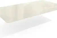 Tampo de Mesa de Jantar Com Vidro 160x90 Off Withe