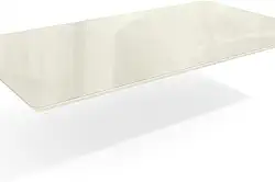 Tampo de Mesa de Jantar Com Vidro 160x90 Off Withe