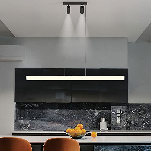 Lumière chaude réglable avec cet éclairage suspendu à LED 25W en métal noir