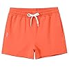 JINSHI-Women-Casual-Lounge-Shorts-Elastic-Waist-Shorts-for-OutdoorsCamping-Comfy-Snug-Bottoms-Running-Shorts JINSHI Women Sportswear Shorts,Athletic Bottoms, Running Athletic Jersey Shorts with Inner Pocket, Orange, XS