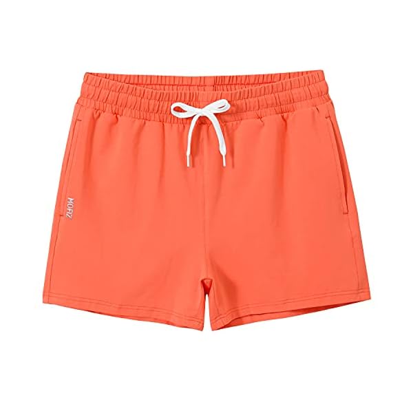 JINSHI-Women-Casual-Lounge-Shorts-Elastic-Waist-Shorts-for-OutdoorsCamping-Comfy-Snug-Bottoms-Running-Shorts JINSHI Women Sportswear Shorts,Athletic Bottoms, Running Athletic Jersey Shorts with Inner Pocket, Orange, XS