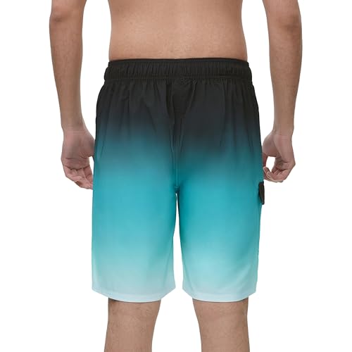 Rokka&Rolla Men's 4-Way Stretch Swim Trunks 9" Quick Dry Board Shorts Beach Swimwear Bathing Suit3