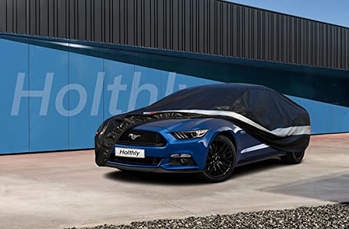 Image of 10 Layers Coupe Car Cover Waterproof All Weather for Automobiles,100% Waterproof Outdoor Car Covers Rain Snow UV Dust Protection. Custom Fit for Ford Mustang,Chevy Camaro, Chevy Corvette,etc