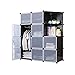 XIAOJUAN Szafa Casual Wardrobe Przenośne Modułowe Przechowywanie Regałów Organizowanie z przezroczyste drzwi i projekt Cube (przezroczysty) (rozmiar: 111x47x148m) (Size : 111x47x148cm)