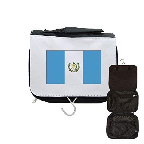 Mygoodprice - Neceser de viaje para colgar con bandera de Guatemala, Negro , Talla única