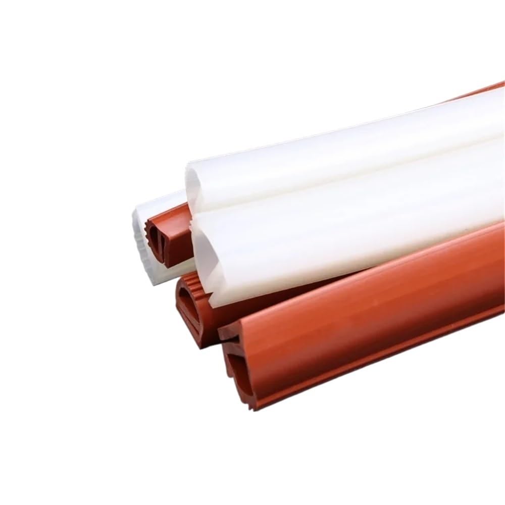 Tira de sellado for horno de alta temperatura (1 unidad), silicona blanca/roja, forma de E, de goma(WHITE,3 METERS*25MM*18MM)