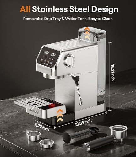 Aromaster 1400W Espresso Machine with Milk Frother thumbnail 6
