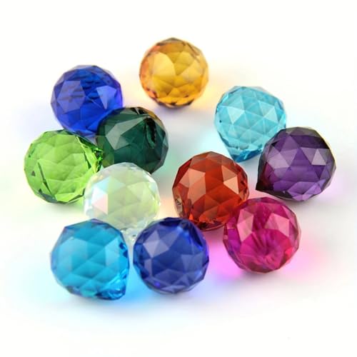 Boules Facettes Cristal Feng Shui Bleu : Le Cadeau Parfait pour Salon et Maison