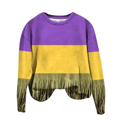 LOIJMK Traje para mujer colorido impreso Tuesday Nueva sudadera Cruise Carnaval Jersey Chaquetas de tela para mujer, camuflaje, S