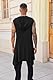 Runcati Herren Rüschen Jacke Lange Kapuze Ärmellos Schal Kragen Cardigan Drapiert Einfarbige Leichte Cape Mantel,Schwarz,XL