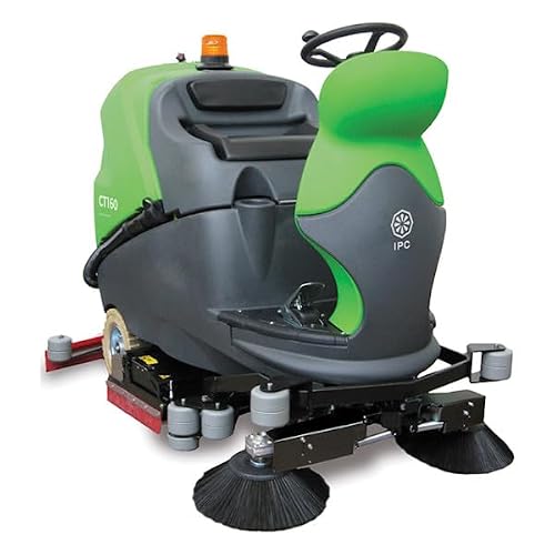 IPC CT160 BT75R Industrial Ride-On Scrubber Dryer, 160L Tank, 75cm Brush, Battery Powered