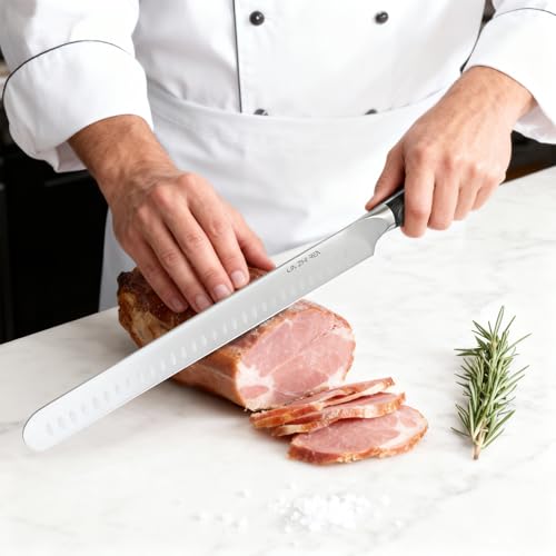 Carving Knife 12 Inch, Constructed from Superior Stainless Steel with Ergonomic Handles for Meat Cutting, BBQ, Turkey - Image 6