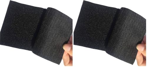 Image of 4-Pair 4x6 inch Upgrade Hook Loop Tape Double-Side Adhesive Strips Mounting Sticky Fastener Backing Tape Waterproof for Indoor Outdoor Home School Office Use (Pack of 2)