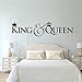 XYVRS 123 x 30 cm testiera fai da te in vinile adesivo da parete per re e regina, decorazione da parete, decorazione per la casa, camera da letto Art Decalcomanie regalo per coppia