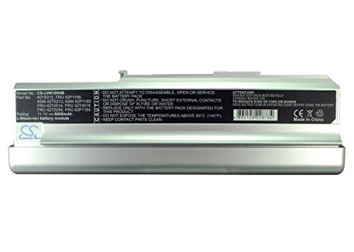 Batteria di ricambio 6600mAh per LEN0V0 Parte n.: FRU 42T4514, FRU 42T4516, FRU 42T5212, FRU 42T5256, FRU 92P1183, FRU 92P1184, FRU 92P1186