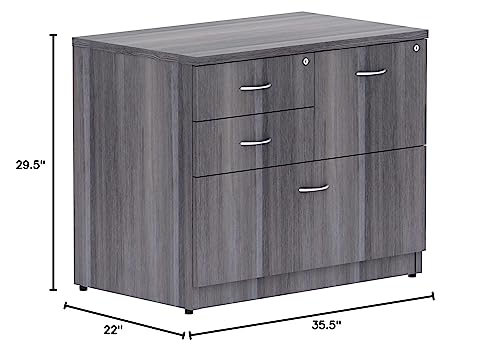 Lorell Essentials File Cabinet, 4 Drawer, Weathered Charcoal #TOP4