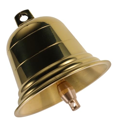 TIDTALEO Campana de Cobre Vintage para Puerta Colgante DIY Sonido Nítido y Diseño Pulido Decoración Retro para Jardines y Ventanas