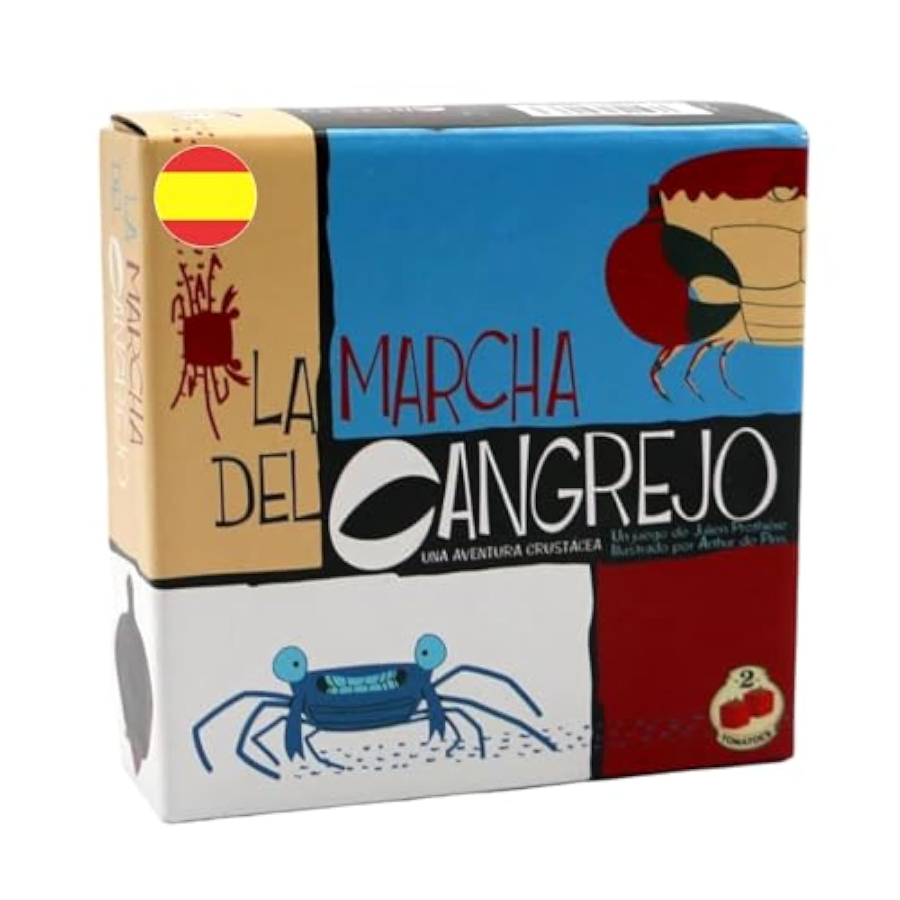 2Tomatoes Games - La Marcha del Cangrejo | Juego de Mesa Cooperativo | 2 Jugadores | Idioma: Español | Temática: Animales Marítimo