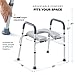 Toilet Seat Risers for Seniors Bedside Commode for Elderly Width and Height Adjustable Raised Toilet Seat with Handles for Elderly Handicap, Elevated, Pregnant, Fit Any Toilet Heavy Duty Up to 400lbs