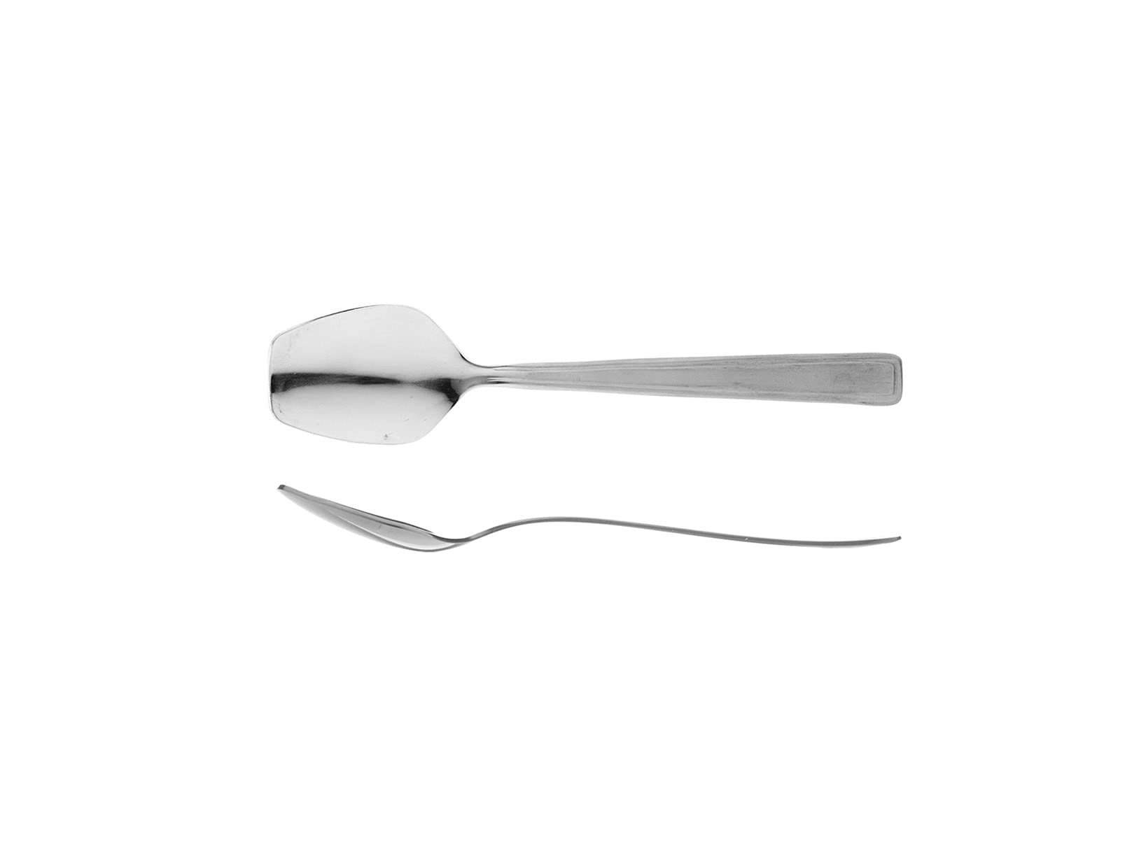 ABERT Set 12 Stainless Steel Ice Cream Palettes Boston Kitchen Utensils, Grey - Image 2