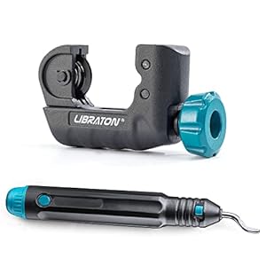 Libraton Tubing Cutter 3/16″ to 1-1/8″, Mini Tube Cutter, Copper Cutter, Heavy Duty Mini Pipe Cutter, Copper Tube Cutter with Deburring Tool for Copper Pipe, Aluminum Pipe, Thin Stainless Steel Pipe