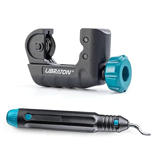 Libraton Tubing Cutter 3/16" to 1-1/8", Mini Tube Cutter, Copper Cutter, Heavy Duty Mini Pipe Cutter, Copper Tube Cutter with Deburring Tool for Copper Pipe, Aluminum Pipe, Thin Stainless Steel Pipe