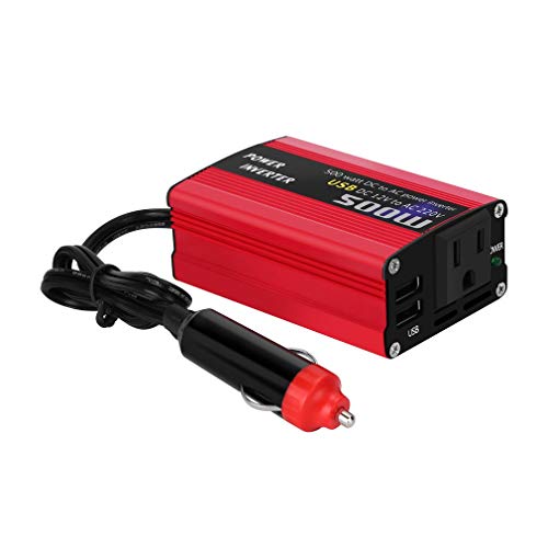 500W DC naar AC Power Converter DC 12V naar 110V 220V AC auto-omvormer met dubbele USB rood - Image 8