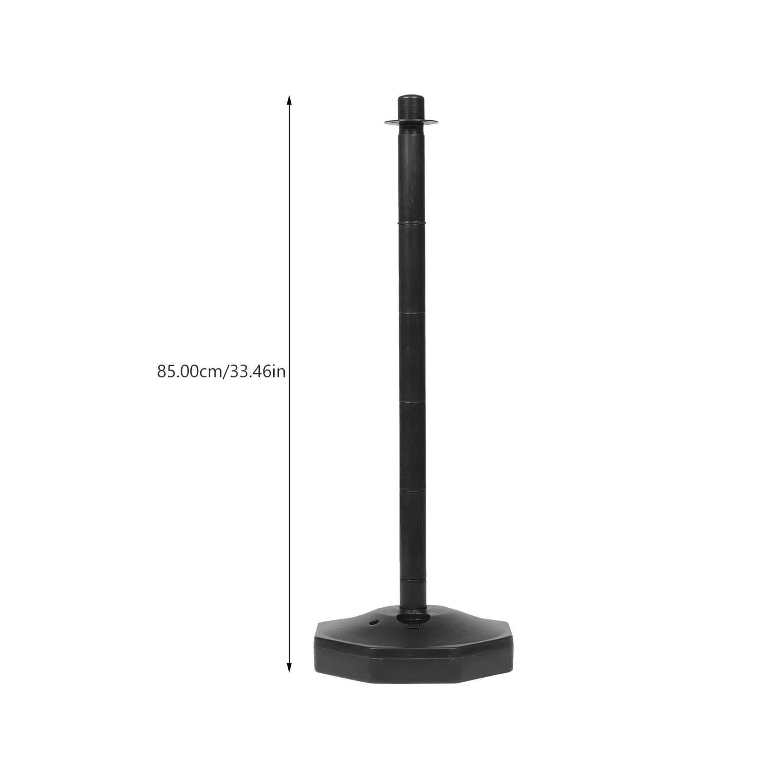 Outdoor Crowd Control Ber - Bolardo seguro de polietileno negro con suave, ideal para advertencia de entrada, eventos y apoyo seguro para el público