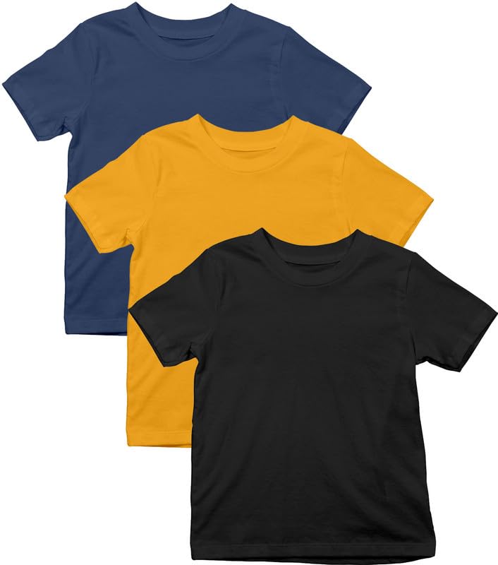 Image of XENOVAURBAN Kids Unisex Combo Round Neck Cotton T-Shirt - P