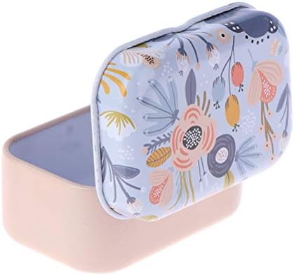5 Pcs Mini Iron Tin Box Rectangular Jewelry Pills Coin Candy Storage Cans Flower Tin Trinket with Lid for Items, Earplugs, Pills, Tiny Bead, Nail, Jewelry Findings (Random Style)