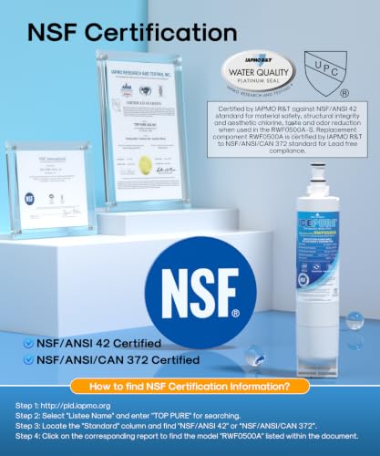 Image of ICEPURE RWF0500A Refrigerator Water Filter Replacement for Whirlpool 4396508 4396510, EDR5RXD1, PNL240V, 4396508p, 4396547, 4392857, LC400V, WF-NLC240V, NLC240V, 46-9010, Everydrop Filter 5, 3PACK