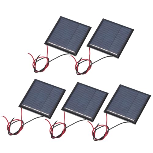 QUARKZMAN 5 Stück 0.225W 1.5V 150mA Mini Solarpanel, 45x45mm Mikro Zellen Sonnenkollektor...
