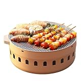 Cesta de almacenamiento de carbón | Parrillas multifuncionales para barbacoa de carbón | Parrilla de barbacoa de leña de carbón vegetal | Cesta de almacenamiento de madera para campamento, barbacoa al
