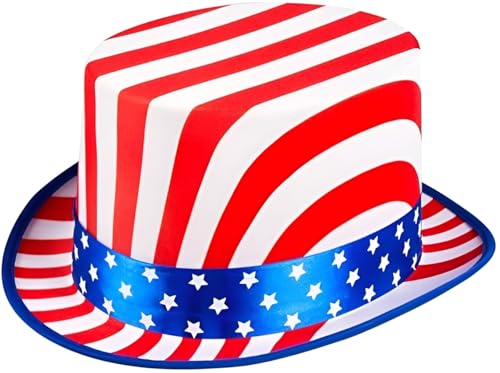 Boland 44963 - Chapeau USA Deluxe, tour de tête env. 56 - 61, casquette avec Stars and Stripes, Amérique, accessoire de déguisement pour le carnaval et la fête à...