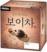 Ssanggye Pu-erh Tea 0.6g X 40 Tea Bags, 100% Naturally Fermented Puer Pu'er Tea Contains Natural ...