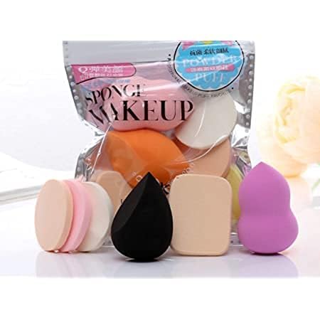 Cosluxe Professional 6 in 1 Makeup Sponge Multicolored Cotton Pad Applicator Foundation Makeup Blender Powder Buff Sponge Cosmetic Puff Women's & Girls Cosmetic Makeup Beauty pack of 1-picture-15