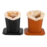 FOYTOKI 2 pièces Support Lunettes Similicuir Jaune et Noir Lot de Présentoir à Rayures ...